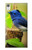 S3839 Oiseau bleu du bonheur Oiseau bleu Etui Coque Housse pour Sony Xperia XA1