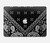 S3363 Motif Bandana Noir Etui Coque Housse pour MacBook Pro 14 M1,M2,M3 (2021,2023) - A2442, A2779, A2992, A2918
