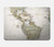 S0604 Carte du monde Etui Coque Housse pour MacBook Pro 16 M1,M2,M3,M4 (2021,2024) - A3403, A3186, A2991, A2780, A2485
