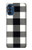 S2842 Noir et blanc Buffle motif de vérification Etui Coque Housse pour Motorola Moto G41