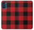 S2931 Rouge Buffle motif de vérification Etui Coque Housse pour Motorola Moto G41