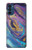 S3676 Pierre de marbre abstraite colorée Etui Coque Housse pour Motorola Moto G41