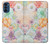 S3705 Fleur florale pastel Etui Coque Housse pour Motorola Moto G41