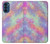 S3706 Arc-en-ciel pastel Galaxy Pink Sky Etui Coque Housse pour Motorola Moto G41