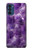 S3713 Graphique violet améthyste à quartz imprimé Etui Coque Housse pour Motorola Moto G41