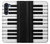 S3078 Noir et blanc Clavier de piano Etui Coque Housse pour Motorola Moto G200 5G