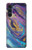 S3676 Pierre de marbre abstraite colorée Etui Coque Housse pour Motorola Moto G200 5G