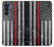 S3687 Drapeau américain de pompier mince ligne rouge Etui Coque Housse pour Motorola Moto G200 5G
