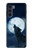 S3693 Pleine lune du loup blanc sinistre Etui Coque Housse pour Motorola Moto G200 5G