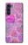 S3710 Coeur d'amour rose Etui Coque Housse pour Motorola Moto G200 5G