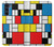 S3814 Composition de dessin au trait Piet Mondrian Etui Coque Housse pour Motorola Moto G200 5G