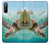 S1377 Océan tortue de mer Etui Coque Housse pour Sony Xperia 10 III Lite