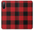 S2931 Rouge Buffle motif de vérification Etui Coque Housse pour Sony Xperia 10 III Lite