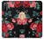 S3112 Motif floral Rose Noir Etui Coque Housse pour Sony Xperia 10 III Lite