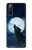 S3693 Pleine lune du loup blanc sinistre Etui Coque Housse pour Sony Xperia 10 III Lite