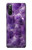 S3713 Graphique violet améthyste à quartz imprimé Etui Coque Housse pour Sony Xperia 10 III Lite
