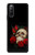 S3753 Roses de crâne gothique sombre Etui Coque Housse pour Sony Xperia 10 III Lite