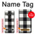 S2842 Noir et blanc Buffle motif de vérification Etui Coque Housse pour Sony Xperia Pro-I