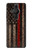 S3804 Graphique de drapeau de ligne rouge en métal de pompier Etui Coque Housse pour Sony Xperia Pro-I
