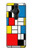 S3814 Composition de dessin au trait Piet Mondrian Etui Coque Housse pour Sony Xperia Pro-I