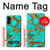 S2688 Aqua Copper Turquoise Graphic Gemme Etui Coque Housse pour Samsung Galaxy A13 4G