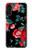 S3112 Motif floral Rose Noir Etui Coque Housse pour Samsung Galaxy A13 4G