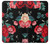 S3112 Motif floral Rose Noir Etui Coque Housse pour Samsung Galaxy A13 4G