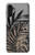 S3692 Feuilles de palmier gris noir Etui Coque Housse pour Samsung Galaxy A13 4G