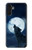 S3693 Pleine lune du loup blanc sinistre Etui Coque Housse pour Samsung Galaxy A13 4G