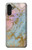 S3717 Imprimé graphique en marbre bleu pastel or rose Etui Coque Housse pour Samsung Galaxy A13 4G