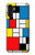S3814 Composition de dessin au trait Piet Mondrian Etui Coque Housse pour Samsung Galaxy A13 4G