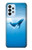 S0843 Baleine bleue Etui Coque Housse pour Samsung Galaxy A23
