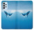 S0843 Baleine bleue Etui Coque Housse pour Samsung Galaxy A23