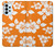 S2245 Hawai Hibiscus Motif orange Etui Coque Housse pour Samsung Galaxy A23