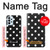 S2299 Noir Pois Etui Coque Housse pour Samsung Galaxy A23