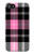 S3091 Pink Plaid Pattern Etui Coque Housse pour iPhone 5 5S SE