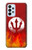 S2803 Feu Rouge Diable Lance Symbole Etui Coque Housse pour Samsung Galaxy A23
