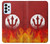 S2803 Feu Rouge Diable Lance Symbole Etui Coque Housse pour Samsung Galaxy A23