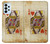 S2833 Poker Carte Coeurs Reine Etui Coque Housse pour Samsung Galaxy A23