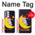 S2849 Mignon Lune Nuit Sleepy Chouette Etui Coque Housse pour Samsung Galaxy A23