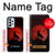 S2955 Loup Hurlant Rouge Lune Etui Coque Housse pour Samsung Galaxy A23