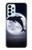 S3510 Dauphin Lune Nuit Etui Coque Housse pour Samsung Galaxy A23