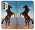 S0934 Sauvage Black Horse Etui Coque Housse pour Samsung Galaxy A33 5G
