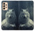 S1516 Loup blanc Etui Coque Housse pour Samsung Galaxy A33 5G