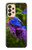 S1565 Oiseau bleu de bonheur Bleu Oiseau Etui Coque Housse pour Samsung Galaxy A33 5G