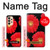 S2478 fleur rouge Daisy Etui Coque Housse pour Samsung Galaxy A33 5G