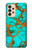 S2688 Aqua Copper Turquoise Graphic Gemme Etui Coque Housse pour Samsung Galaxy A33 5G