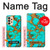 S2688 Aqua Copper Turquoise Graphic Gemme Etui Coque Housse pour Samsung Galaxy A33 5G