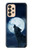 S3693 Pleine lune du loup blanc sinistre Etui Coque Housse pour Samsung Galaxy A33 5G