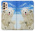 S3794 Ours polaire arctique amoureux de la peinture de phoque Etui Coque Housse pour Samsung Galaxy A33 5G
